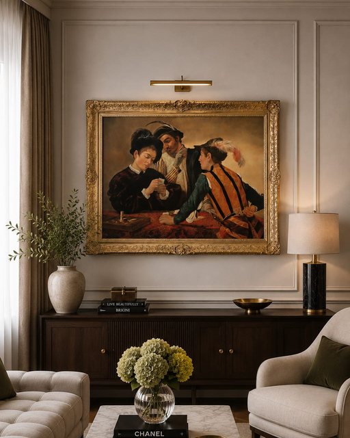 Wizualizacja – Szulerzy wg Caravaggia